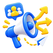Illustration of a campaign link being shared to multiple people